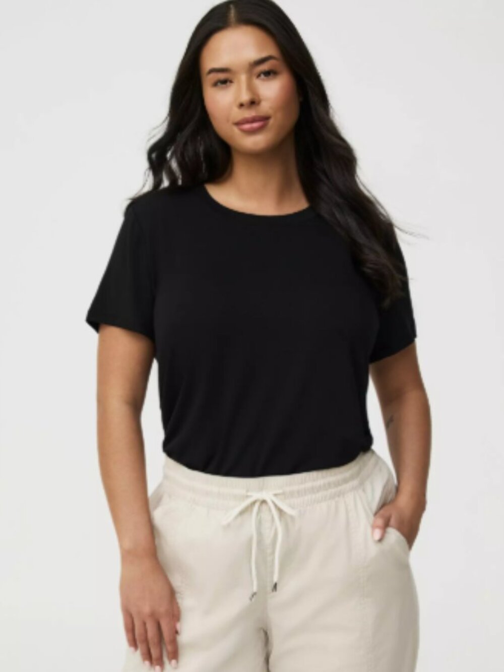 TORRID PERFECT SUPER SOFT CREW TEE SIZE 1 BLACK